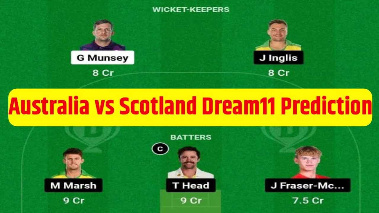 Australia vs Scotland Dream11 Prediction in Hindi