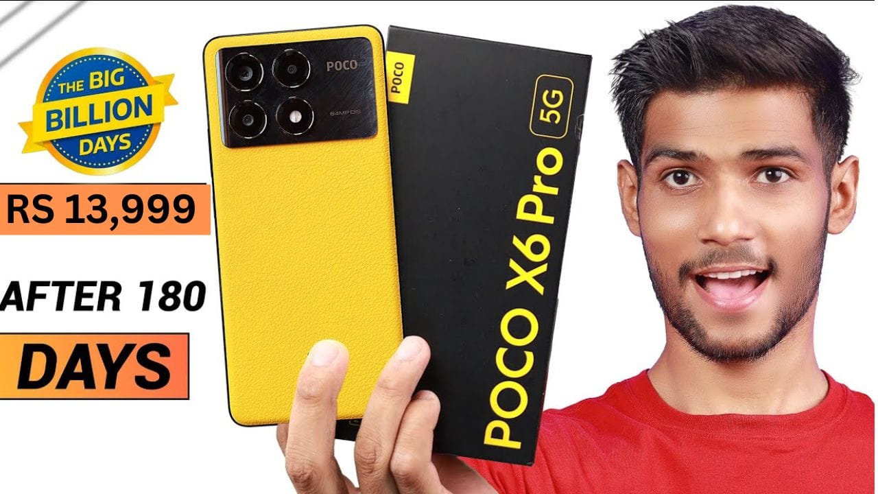 POCO X6 Pro 5G smartphone with 12GB RAM and 512GB storage