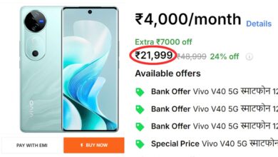 Vivo V40 5G Smartphone 12GB RAM and 512GB Storage